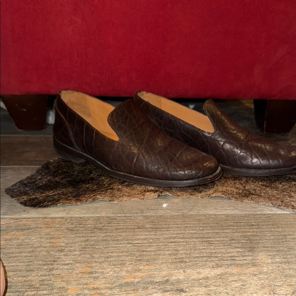 Tecovas Brown Leather Slip-On Loafers